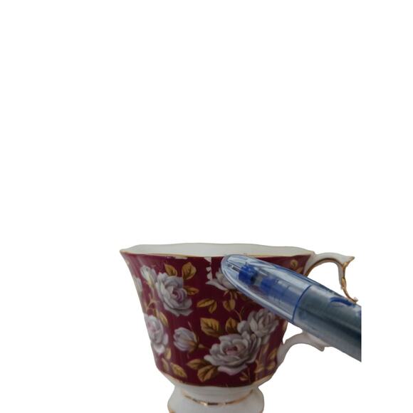 Royal Albert TEA CUP Merrie England Series Balmoral Red ROSES A Flower Pot TOO - Picture 7 of 7